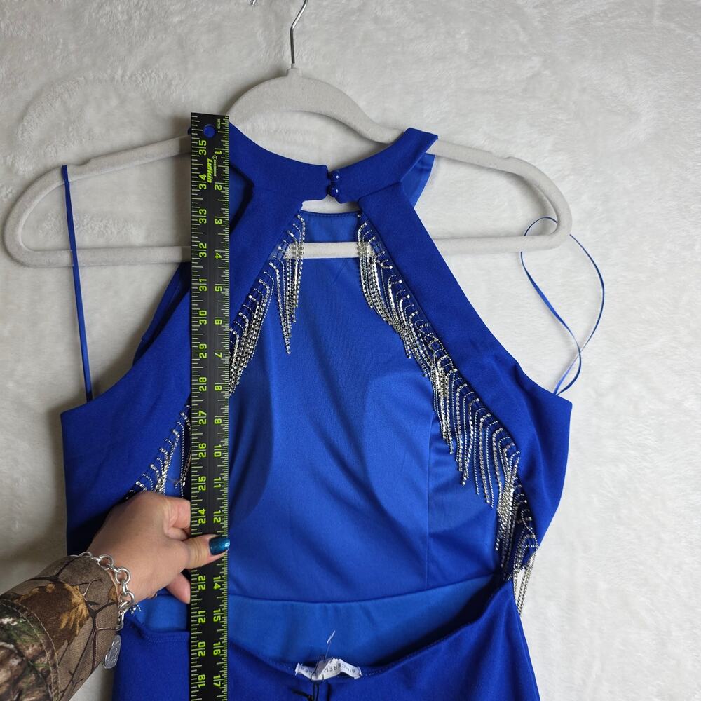 Cobalt Bright Blue SzM NWT Sexy W Rhinestones Dress by Sincerely Jules Party Fun - Picture 6 of 14